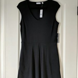 NY & Co Black Knit A-line Dress Size M NWT